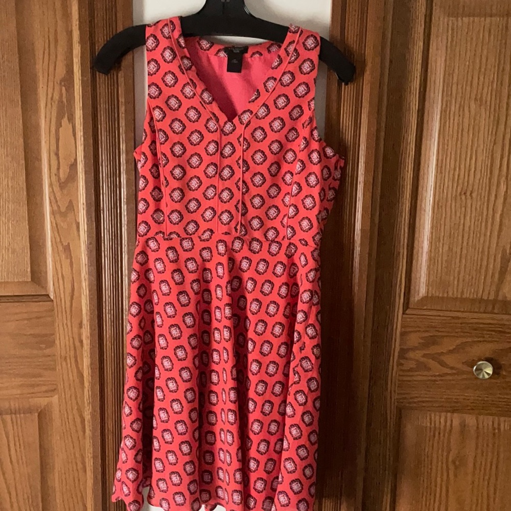 Pink Ann Taylor printed dress, 4P